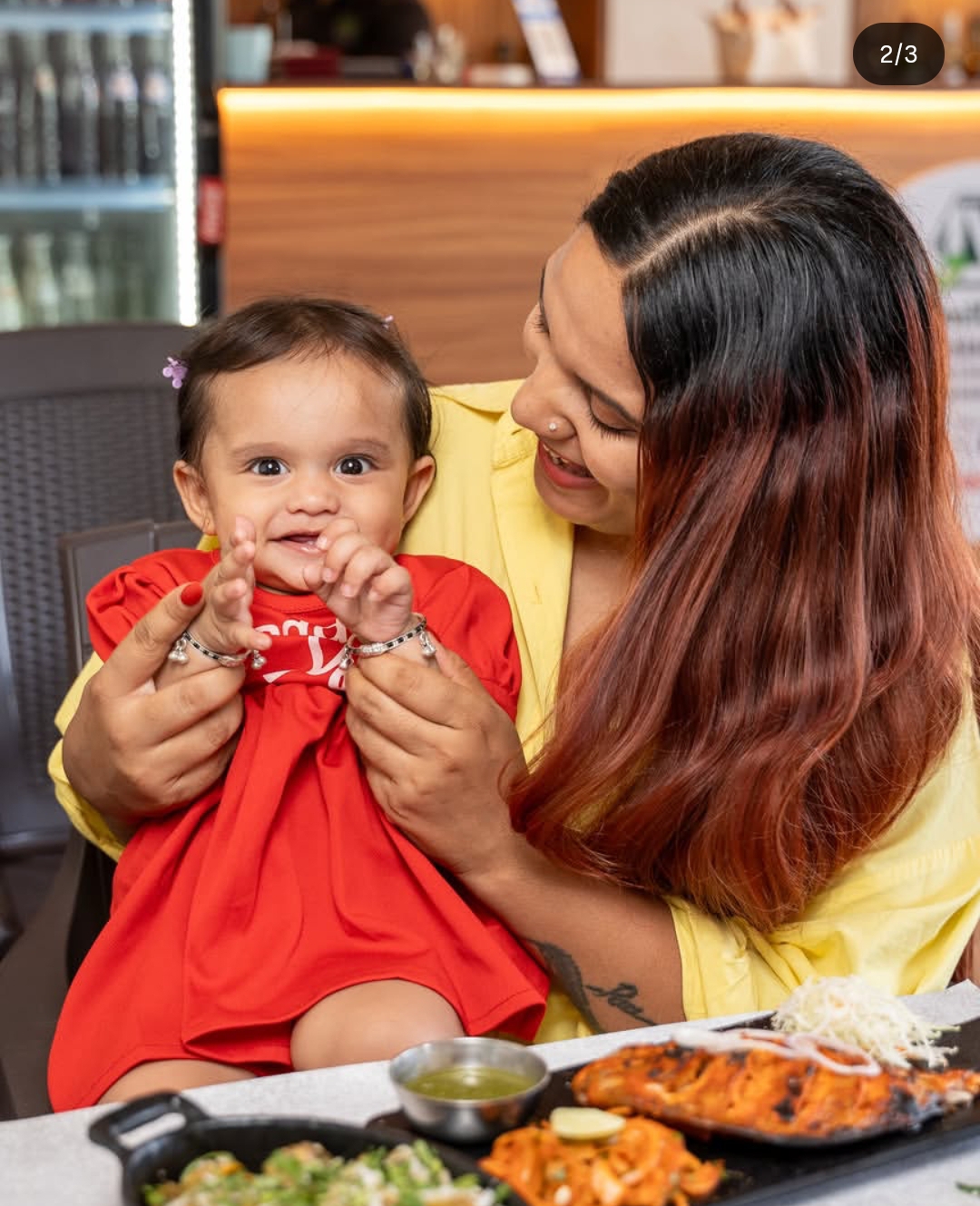 Family dining moments at Smita's